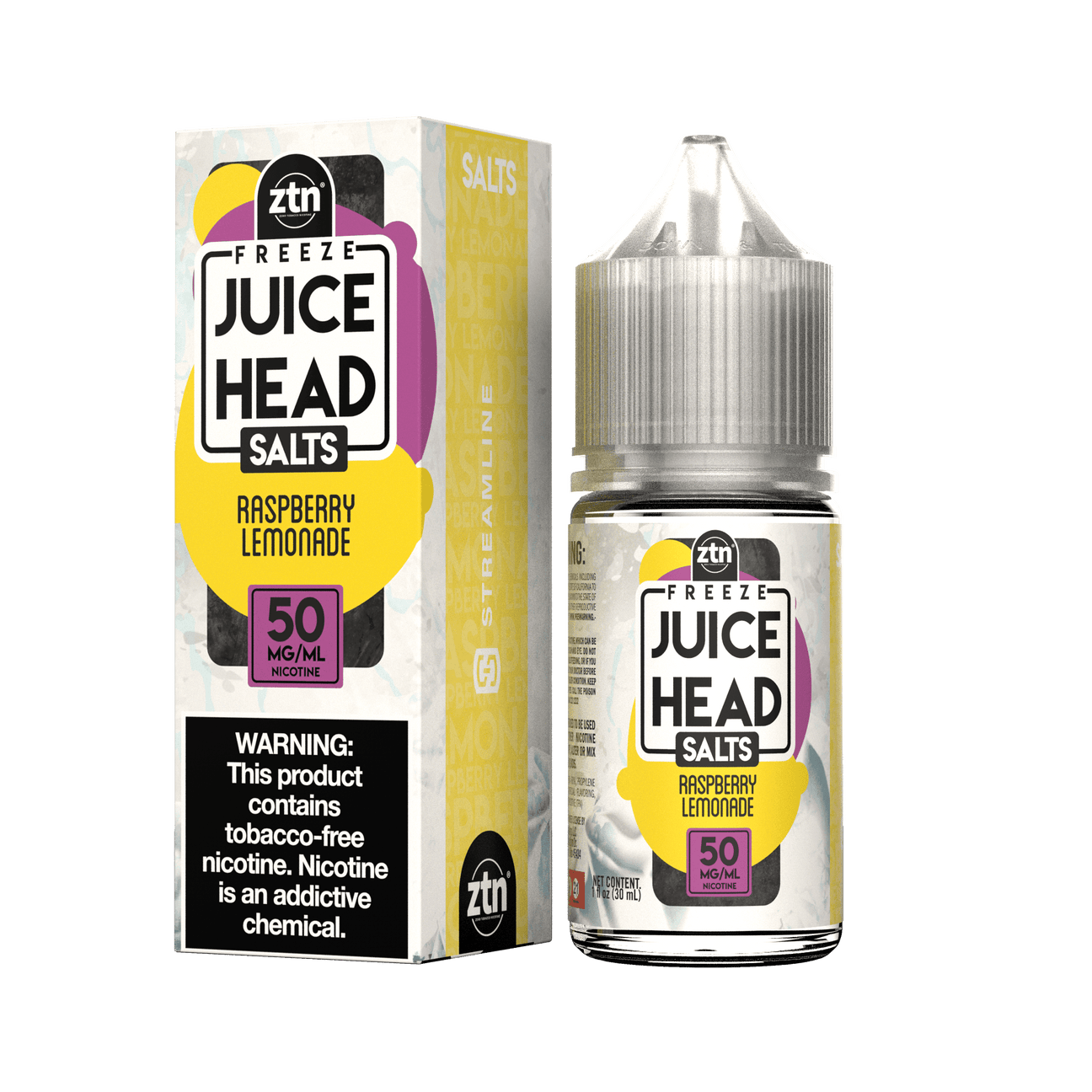 Juice Head ZTN Salt: Raspberry Lemonade Freeze E-Juice in Vacaville