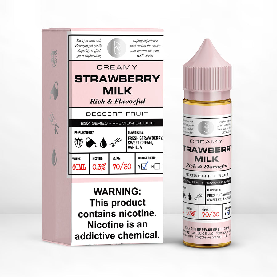 Glas BSX: Strawberry Milk E-Liquid in Vacaville