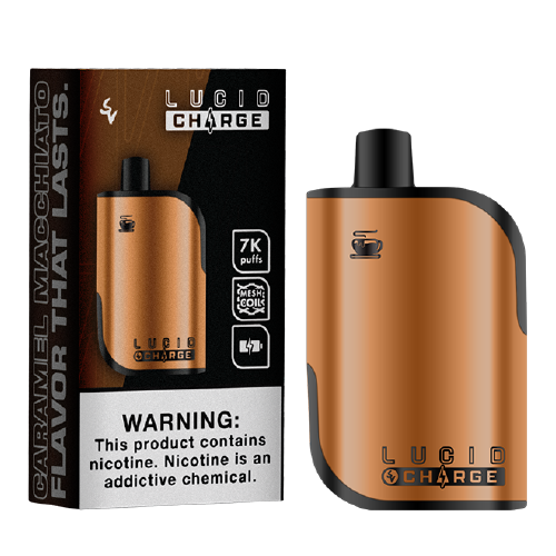 Lucid Charge: Caramel Macchiato Disposable Vape in Vacaville