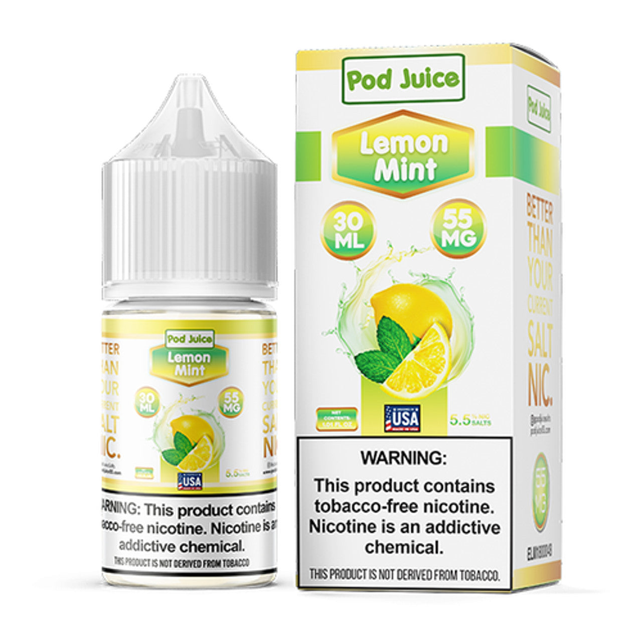 Pod Juice: Lemon Mint Vape E-Liquid in Vacaville