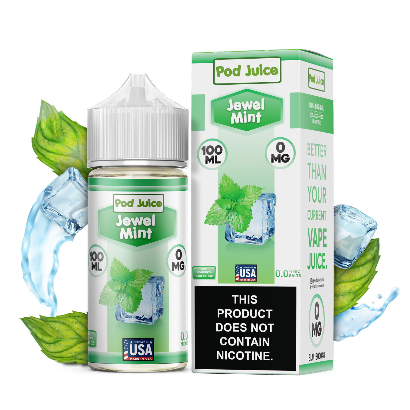 Pod Juice: Jewel Mint Vape E-Liquid in Vacaville