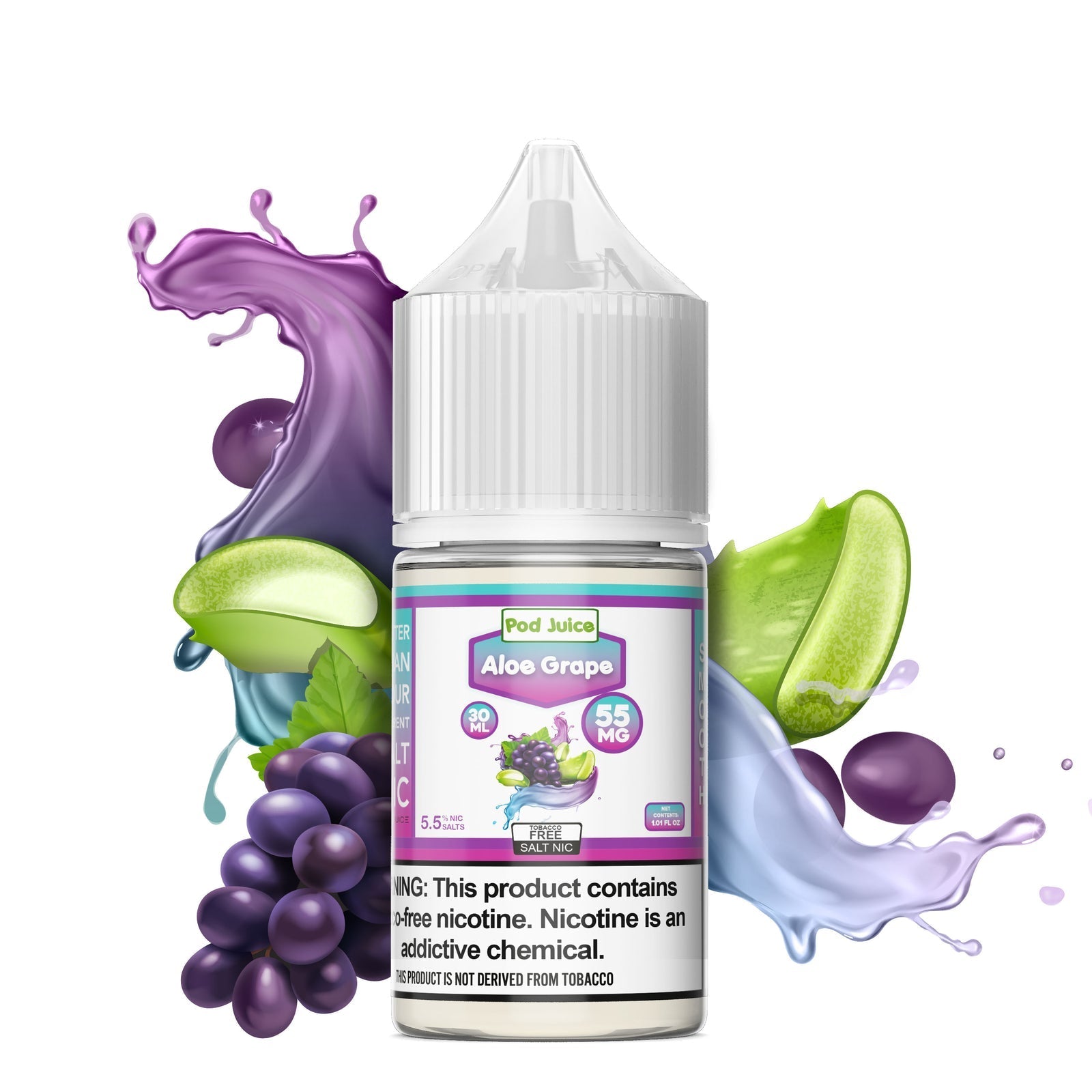 Pod Juice Salt: Aloe Grape Freeze Nic-Salt in Vacaville