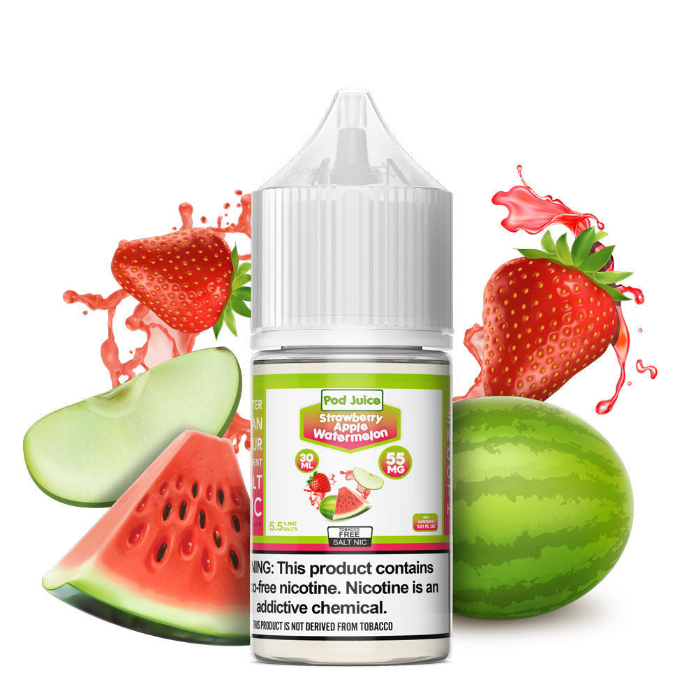 Pod Juice Salt: Strawberry Apple Watermelon Freeze E-Liquid