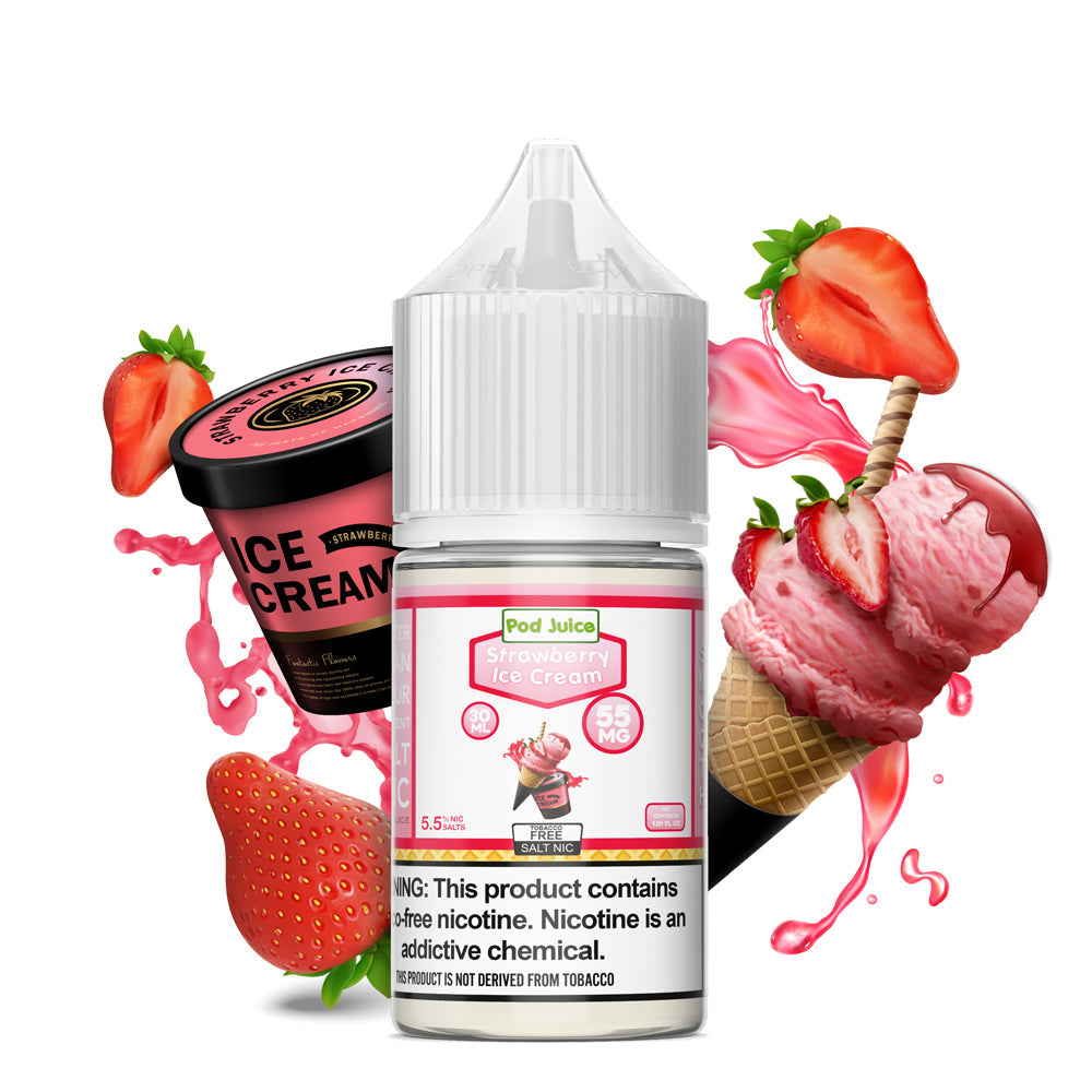 Pod Juice Salt: Strawberry Ice Cream